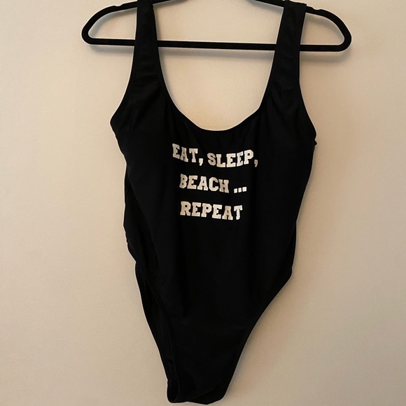 YMI Bathing Suit One Piece Eat Sleep Beach Repeat XL - Picture 8 of 9